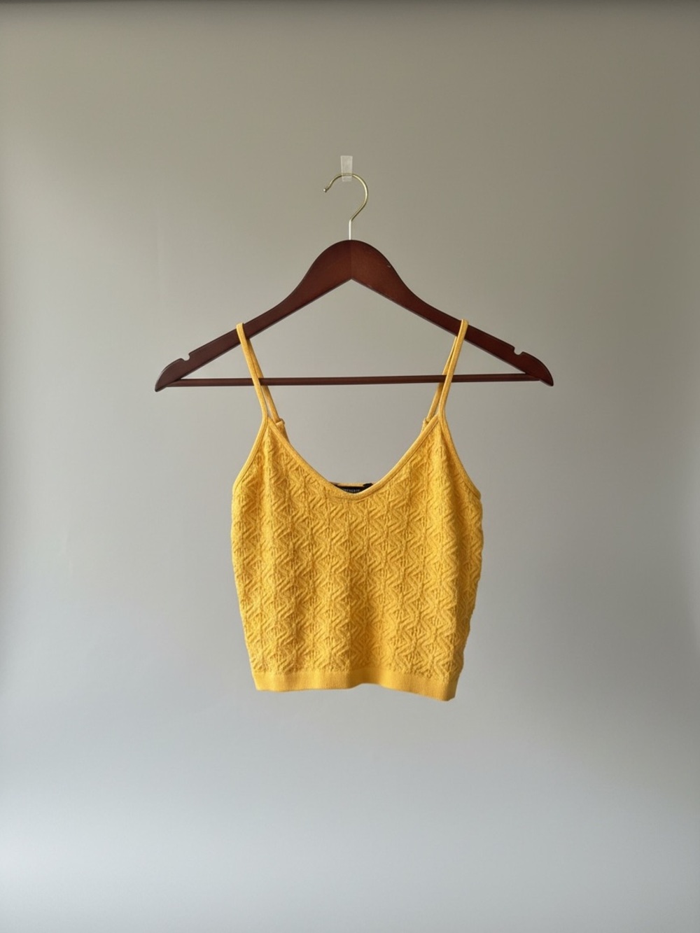 Forever 21 Yellow Textured Knit Cami